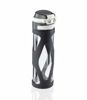 Glasflasche Flip 600 ml black
