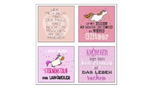 4er-Set eckige Magnete  Horses Dekoration > Bilder & Schilder – Höffner