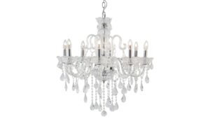 Paul Neuhaus Kristallkrone, 8-flammig, transparent