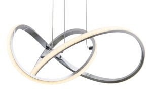KHG LED-Pendelleuchte, Chrom, geschwungen
