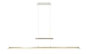 Fischer-Honsel LED-Pendelleuchte, Nickel-matt, Glas teilsatiniert