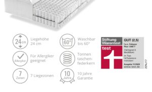 7-Zonen-Tonnentaschenfederkern Matratze  Calypso Matratzen & Zubehör > Matratzen-Arten > Federkern-Matratzen – Höffner