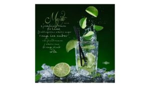 Glasbild 20×20 cm  Mojito