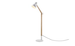 HOME STORY Leseleuchte, 1-flammig, Weiß / Esche