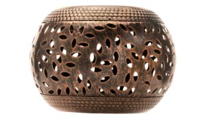 LED-Solar-Tischleuchte, kupferfarben, Schale