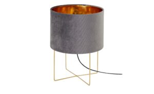 Fischer-Honsel Tischleuchte, 1-flammig, grau Samt `klein´ Ø: 24 Lampen & Leuchten > Tischlampen – Höffner