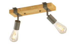 Paul Neuhaus Deckenstrahler, 2-flammig, Kiefernholz/Metall