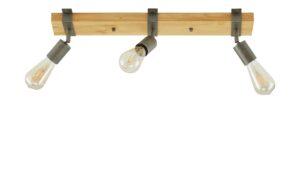 Paul Neuhaus Deckenstrahler, 3-flammig, Kiefernholz/Metall