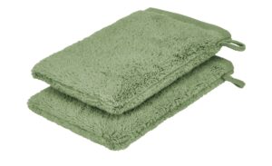 Waschhandschuh (16 x 21cm), 2er-Set Moosgrün Duschtücher – Höffner