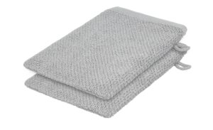 Waschhandschuh (16 x 21cm), 2er-Set Grau (Kiesel) Duschtücher – Höffner