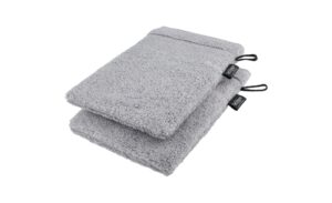 Waschhandschuh (16 x 21cm), 2er-Set Grau Duschtücher – Höffner
