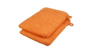 Waschhandschuh (16 x 21cm), 2er-Set Orange Duschtücher – Höffner