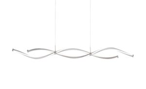 Q-Smart Home Lights Pendelleuchte, 2-flammig, Nickel matt