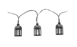 Solar-Lichterkette, schwarz, 8-flammig