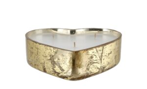 3 Docht-Kerze im Glas  Herz