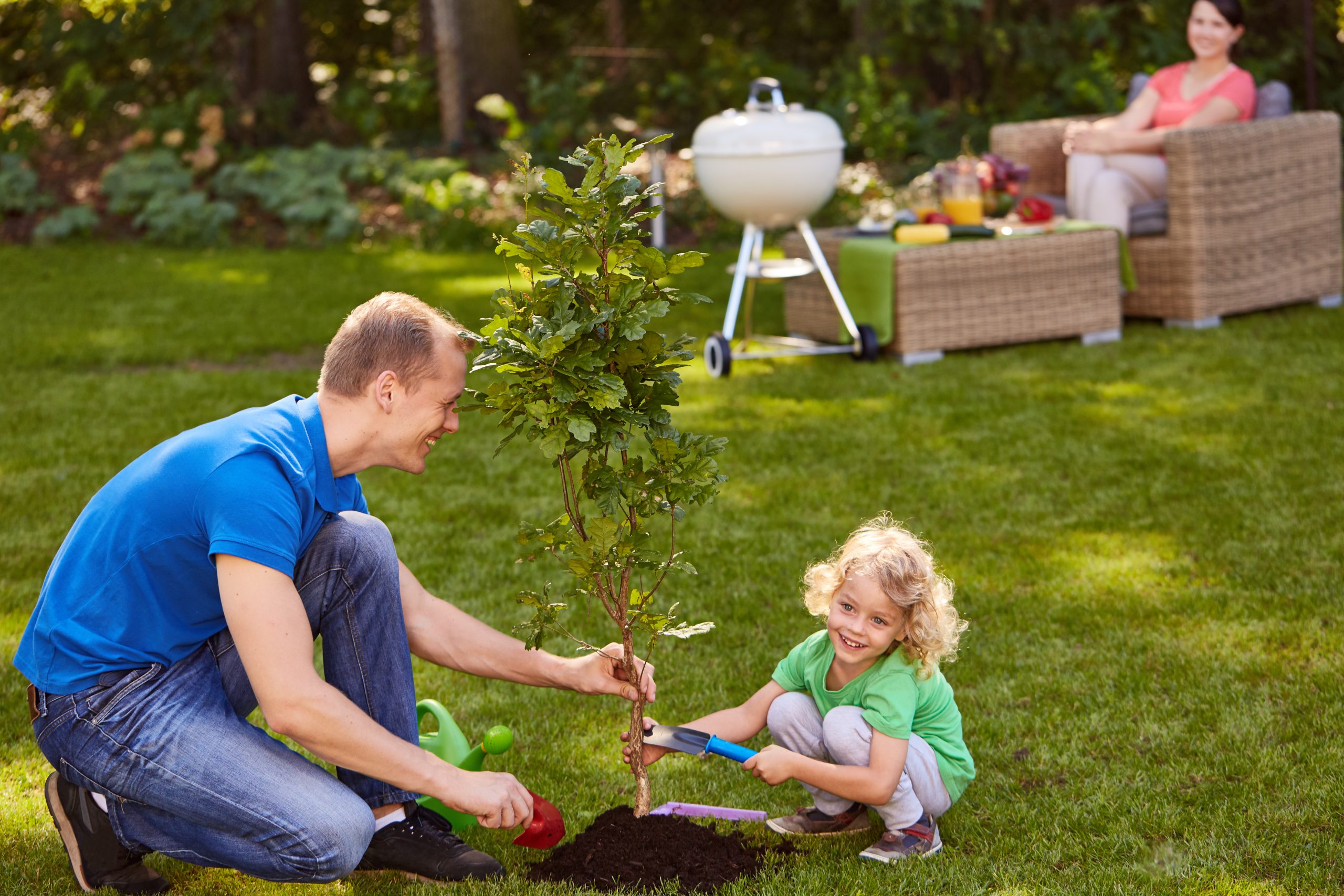Anpflanzen und Pflegen von Bäumen im Garten sind eigentlich ein Kinderspiel. Foto: bialasiewicz via Envato
