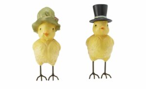 Deko Küken mit Hut, 2er Set