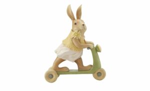 Deko Hase auf Roller