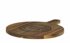 KHG  Tablett rund mit Aufdruck  Tabletts aus Akazienholz