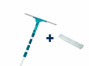 Leifheit Set Fensterabzieher Window Slider XL Telescope 415 cm und Wischbezug