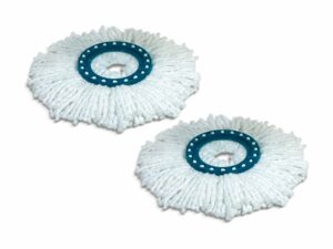Leifheit 2er Set Wischmopkopf CLEAN TWIST Disc Mop microfibre für alle glatten Böden