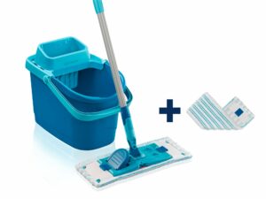 Leifheit Bodenwischer Set POWER CLEAN mit Ersatzbezug, für alle glatten Böden