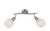 Deckenstrahler, 2-flammig, Glas weis/transparent