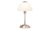 Tischlampe nickel matt mit Glasschirm